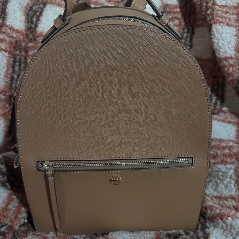 Tory Burch Caramel Tan Mini Backpack Crossbody